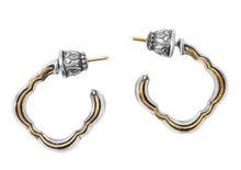 Load image into Gallery viewer, Konstantino Dome Sterling Silver &amp; 18K Gold Earrings SKKJ699-130 MSRP $990
