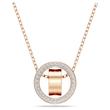 Load image into Gallery viewer, Swarovski Hollow 5636500 Rose Gold-Tone Plated Crystal Necklace MSRP $165
