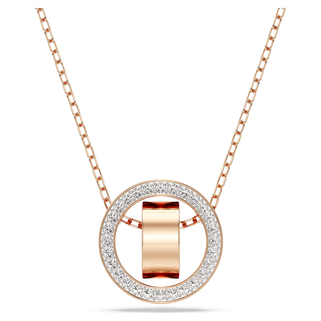 Swarovski Hollow 5636500 Rose Gold-Tone Plated Crystal Necklace MSRP $165