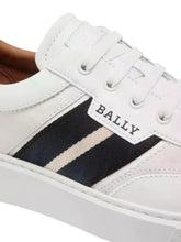 Load image into Gallery viewer, Bally Cruise 6307944 Men's White Stripe-Detail Leather Sneakers MSRP $685
