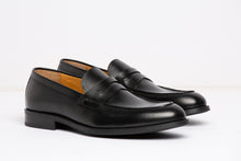 Load image into Gallery viewer, NEW A. TESTONI Men&#39;s Black Leather Penny Loafer MSG0011 MADE IN ITALY MSRP $600
