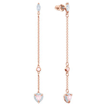 Load image into Gallery viewer, Swarovski One 5439316 Rose Gold-Tone Plated &amp; Crystal Pierced Drop Earrings $120
