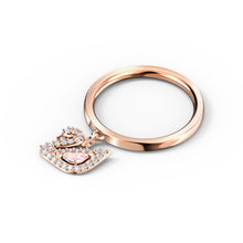 Load image into Gallery viewer, Swarovski Dazzling Swan 5569924 Rose Gold Plated &amp; Crystal Ring, Size 8 MSRP $89
