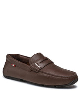 Load image into Gallery viewer, Bally Pavel 6234455 Men&#39;s Coffee Bovine Grained Leather Loafer MSRP $550
