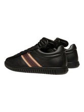 Load image into Gallery viewer, Bally Parrel 6304516 Black Ribbon Leather Low-Top Sneakers MSRP $650
