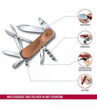 Load image into Gallery viewer, Victorinox Evowood 14 Swiss Army Walnut Pocket Knife 12 Functions 2.3901.63
