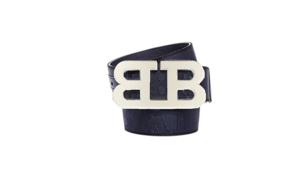 Bally 6239334 Men's Mirror Buckle Reversible Midnight Blue Belt EU 100/US 40 MSRP $450