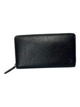 Load image into Gallery viewer, Bally Balen 6218473 Travel Wallet Black Calf Grained Leather MSRP $720
