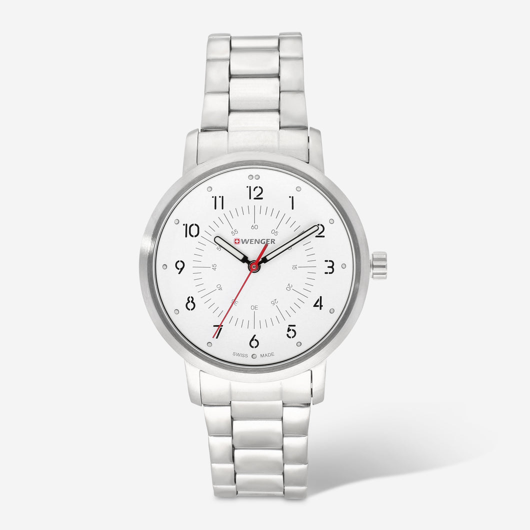 Wenger Swiss Army Ladies 01.1621.110 Avenue White Dial Watch 35 mm MSRP $195