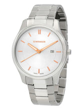 Load image into Gallery viewer, Wenger Swiss Army Men&#39;s 01.1441.105 City Classic Silver Dial Watch 43mm MSRP$150
