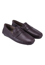 Load image into Gallery viewer, Bally Warno 6195749 Men&#39;s Chocolate Calf Plain Leather Driver Loafers Size 5 MSRP $495
