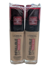 Load image into Gallery viewer, L'Oreal Infallible 32HR FreshWear Foundation 140 Golden Beige 1oz/30ml Pack of 2
