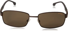 Load image into Gallery viewer, NEW CARRERA Men&#39;s 8037/S Matte Bronze Rectangular Polarized Sunglasses MSRP $165
