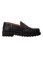 Load image into Gallery viewer, Bally Noah 6302468 Men&#39;s Black &amp; Heritage Red Leather Loafers MSRP $670

