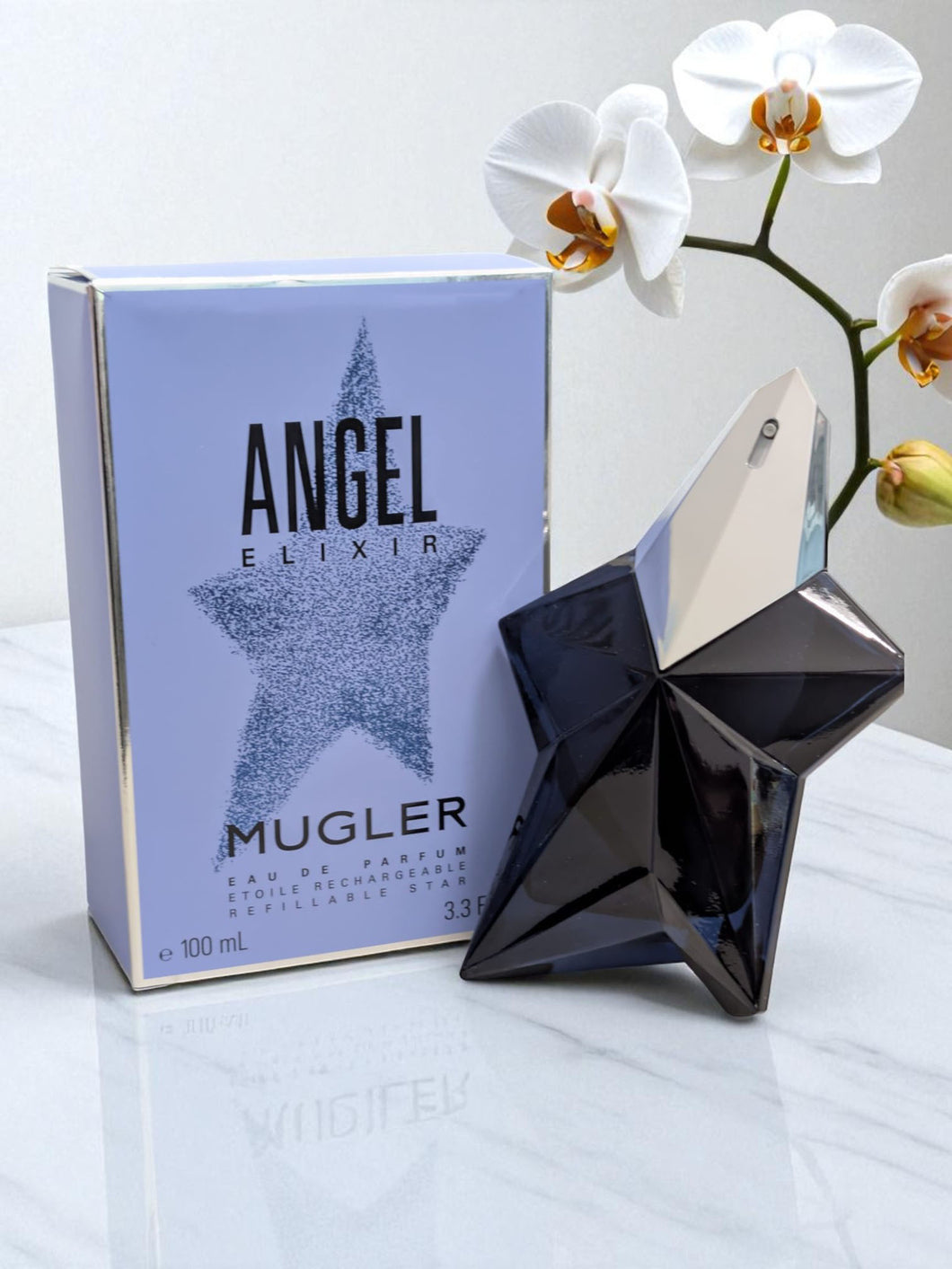 Angel Elixir By Mugler 3.3 oz/ 100ml Eau De Parfum For Women Refillable MSRP $185