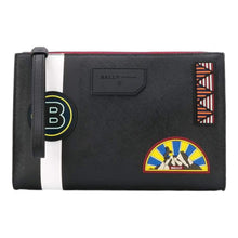 Load image into Gallery viewer, Bally Skid 6231800 Black Coated Canvas Clutch Bag
