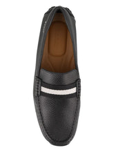 Load image into Gallery viewer, Bally Pearce 6234463 Men&#39;s Black Bovine Grained Leather Driver Shoes MSRP $628
