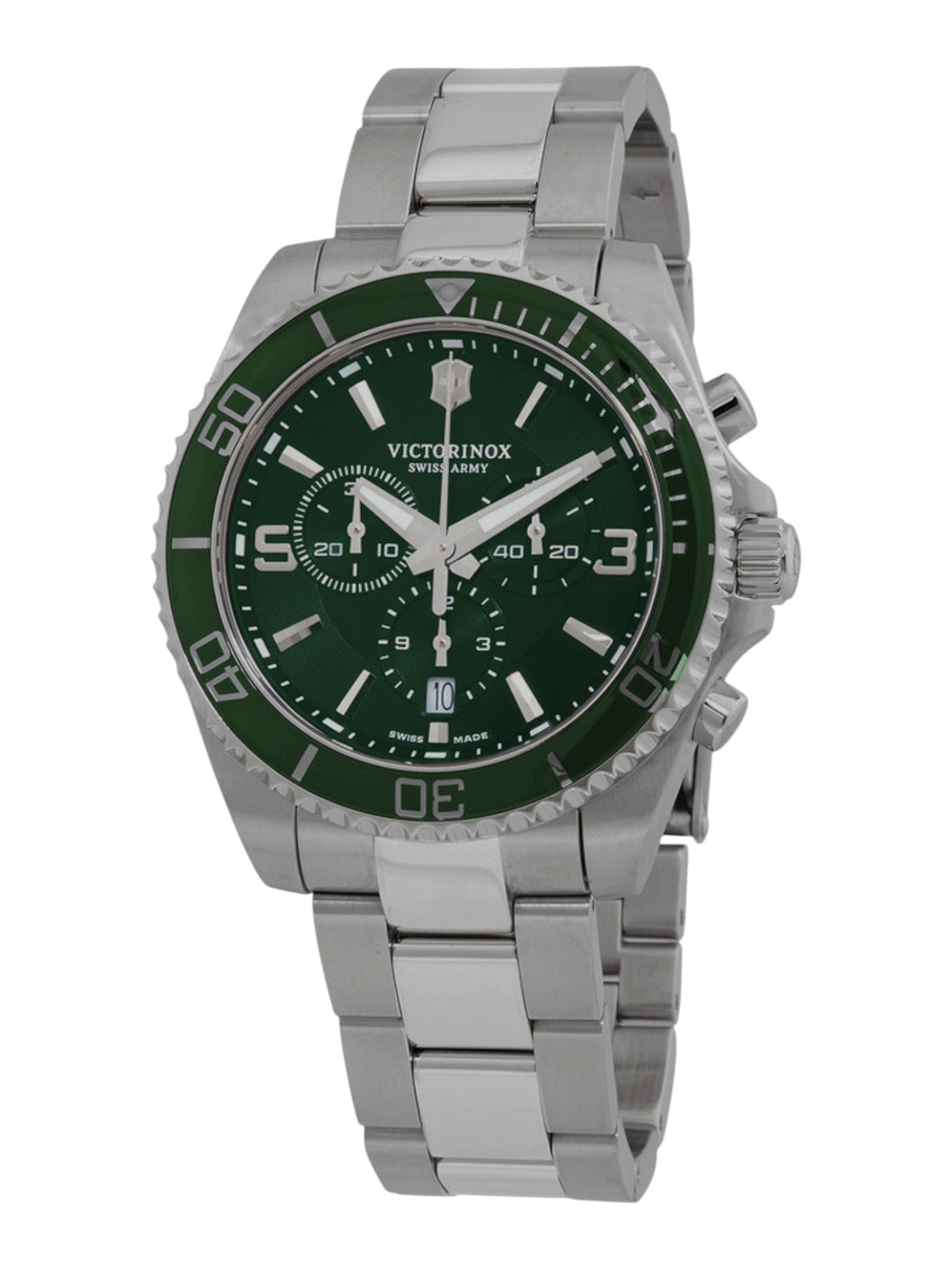 Victorinox Swiss Army 241946 Maverick Quartz Green 43 mm Dial Watch MSRP$1150