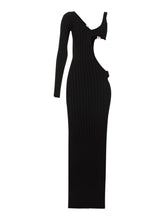 Load image into Gallery viewer, Bally 6304411 Cut Out Knit Black Dress Size M MSRP $1200
