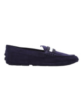 Load image into Gallery viewer, Bally Kansan 6305160 Men's Blue Midnight Suede Leather Loafers MSRP $650
