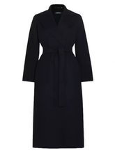 Load image into Gallery viewer, MAX MARA Women&#39;s Poldo Midnight Blue Long Coat MSRP $1745
