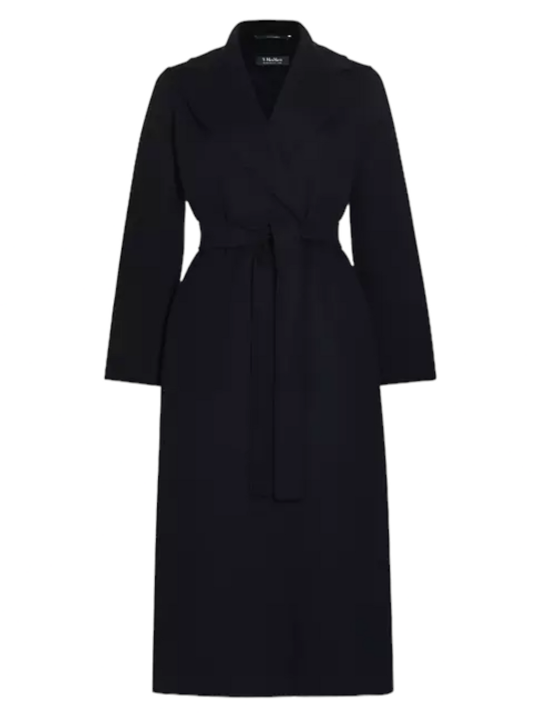 MAX MARA Women's Poldo Midnight Blue Long Coat MSRP $1745