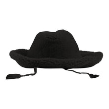 Load image into Gallery viewer, Bally 6302897 Black Shearling Western Hat Size 57 MSRP $990
