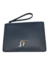 Load image into Gallery viewer, Salvatore Ferragamo Firenze Men's 723805 Blue Clutch MSRP $850
