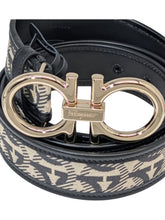 Load image into Gallery viewer, Salvatore Ferragamo 706117 Women's Double Gancini Belt Size 100 MSRP $550
