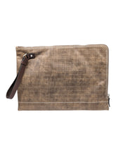 Load image into Gallery viewer, Salvatore Ferragamo 629960 Gancini Logo-Embossed Clutch Bag/Pouch Taupe MSRP$950
