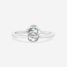 Load image into Gallery viewer, Gucci 18K White Gold Interlocking G &amp; Topaz Ring YBC662428004 MSRP $890
