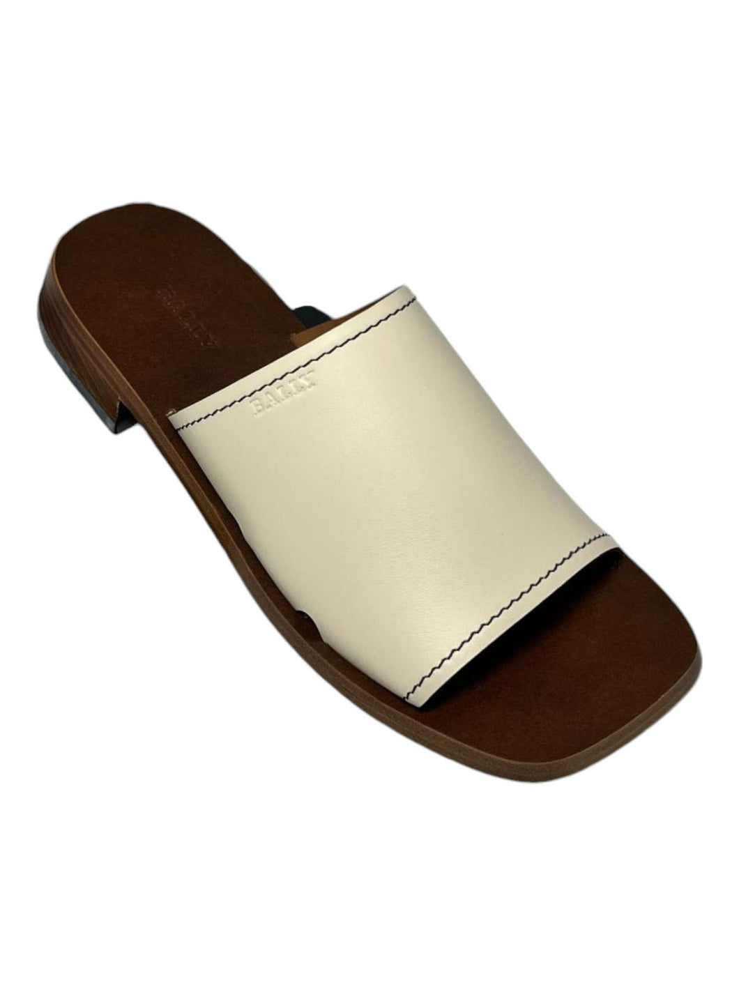 Bally Ofera 6225850 Ladies Bone Plain Leather Flat Sandals MSPR$595