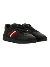Load image into Gallery viewer, Bally Rebby 6306537 Men's Black Canvas-Trimmed Leather Sneakers MSRP $685
