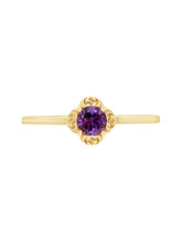 Load image into Gallery viewer, Gucci 18K Gold &amp; Amethyst Interlocking G Ring YBC6624280030 MSRP $820
