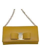 Load image into Gallery viewer, Salvatore Ferragamo Vara Women's 705291 Yellow Wallet With Chain MSRP $795
