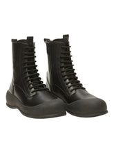 Load image into Gallery viewer, Bally Celsyo-Fur 6304659 Men's Black Leather Combat Boots MSRP $1200
