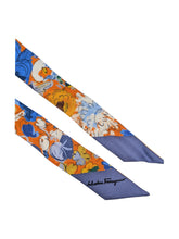 Load image into Gallery viewer, Salvatore Ferragamo 726156 Floral Silk Handkerchief MSRP $220
