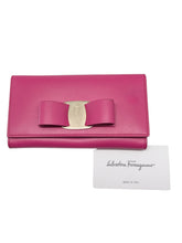 Load image into Gallery viewer, Salvatore Ferragamo Vara Women's 705292 Pink Wallet With Chain MSRP $795
