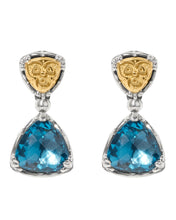 Load image into Gallery viewer, Konstantino Anthos Sterling Silver 18k Gold &amp; Blue Spinel Earrings SKMK3211-478
