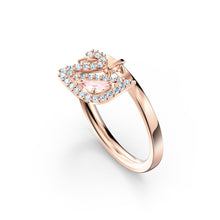 Load image into Gallery viewer, Swarovski Dazzling Swan 5569924 Rose Gold Plated &amp; Crystal Ring, Size 8 MSRP $89
