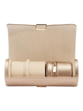 Load image into Gallery viewer, Wolf 1834 Palermo Double Watch Roll With Jewelry Pouch Rose Gold - 213916
