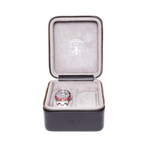 Load image into Gallery viewer, Rapport London Hyde Park Leather Two-Watch Zip Case In Black - D261
