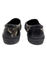 Load image into Gallery viewer, Bally Leory 6304350 Men&#39;s Multiblack Snakeskin-Effect Leather Sneakers MSRP $680
