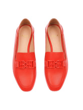 Load image into Gallery viewer, Bally Eliah 6303102 Ladies Orange River Calf Leather Loafers MSRP $790

