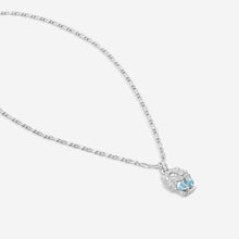 Load image into Gallery viewer, Gucci Lion Head 18K White Gold Aquamarine &amp; Diamond Necklace YBB60671100200U MSRP $5850

