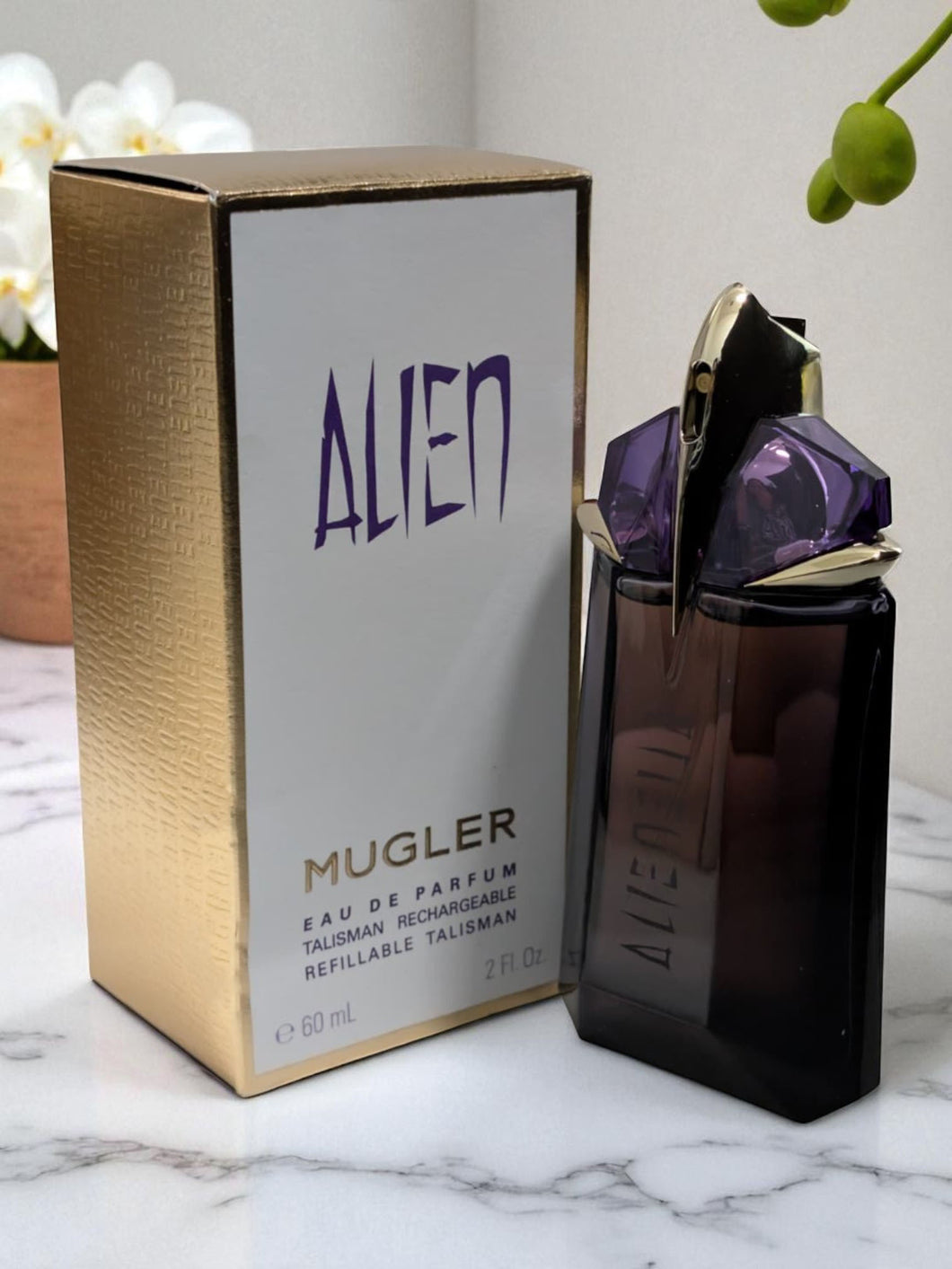 Alien By Mugler 2 oz/ 60 ml Eau De Parfum For Women Refillable MSRP $150