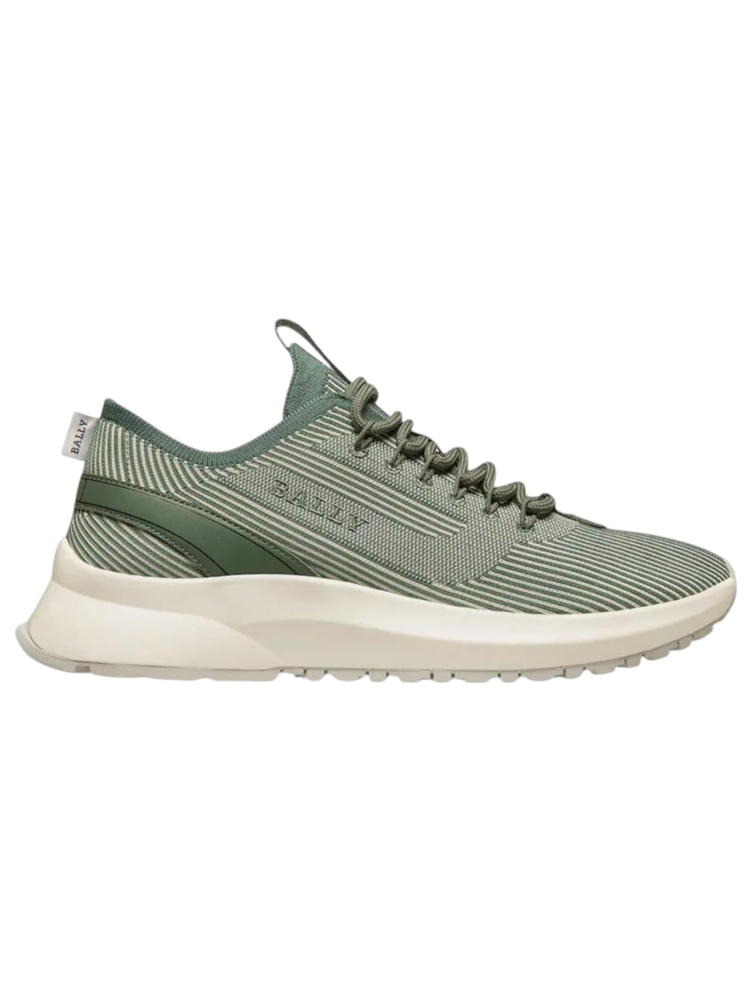 Bally Dean 6302848 Men's White/Sage Fabric & Leather Sneaker MSRP $580