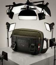 Load image into Gallery viewer, Bally Ranys Military Green Cross Body Nylon Mix &amp; Leather Bag MSRP $650
