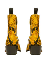 Load image into Gallery viewer, Bally Gaiman 6304334 Men&#39;s Giallo Snake Embossed Leather Boots MSRP $1100

