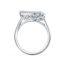 Load image into Gallery viewer, Swarovski Dancing Swan 5520712 Women&#39;s Rhodium Plated &amp; Crystal Ring MSRP$135
